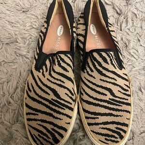 Dr. Scholl's Zebra Print Slip-On Sneakers - Black and Tan